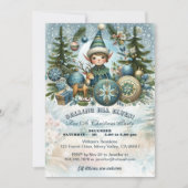 Bellen Alle Elfen Snowflake Kerstfeest Uitnodigen Feestdagenkaart (Voorkant)