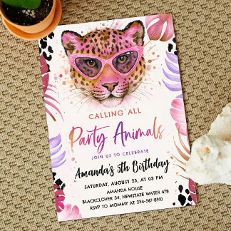 Bellen Alle Feestdieren - Leopard Verjaardag Kaart