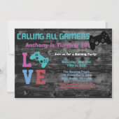 Bellen Alle Gaming Meisjes Verjaardag Uitnodiging (Voorkant)