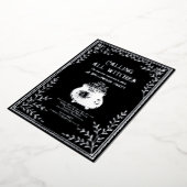 Bellen Alle Heksen Hemelse Halloween Party Folie Uitnodiging (Gedraaid)