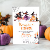 Bellen alle heksen schattig Halloween kostuum fees Kaart