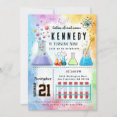 BELLEN ALLE MAD SCIENCE Party Verjaardagsuitnodigi Kaart (Voorkant)