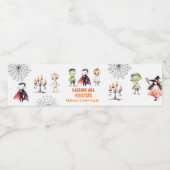 Bellen alle monsters Halloween Kostuum feest Waterfles Etiket (Enkel label)