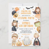 Bellen alle monsters Halloween verjaardag Kaart (Voorkant)