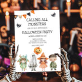 Bellen alle monsters Kinder Halloween Party Kaart