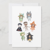 Bellen alle Monsters Kinder kostuum Halloween Part Kaart (Achterkant)