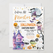 Bellen Alle Monsters Kostuum Party Kind Kinderen Kaart (Voorkant)
