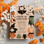 Bellen Alle Monsters Spooky Leuke Verjaardagsfeest Kaart