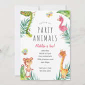 Bellen Alle Partij Dieren l Schattigee Waterverf Z Kaart (Voorkant)