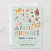 Bellen Alle Party Animals Schattige plezier Verjaa Kaart (Voorkant)