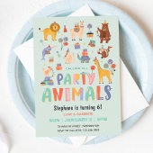 Bellen Alle Party Animals Schattige plezier Verjaa Kaart