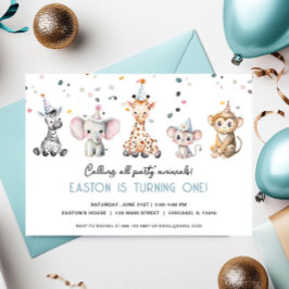 Bellen Alle Party Dieren eenvoudige jongen verjaar Kaart