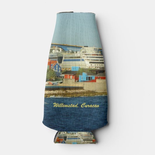 Bellen bij Curacao Souvenir Flesjeskoeler (Voorkant)