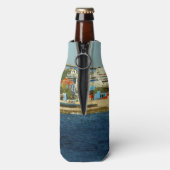 Bellen bij Curacao Souvenir Flesjeskoeler (Fles Achterkant)