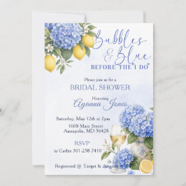 Bellen & Blauw voor de "I Do" Bruidsuitnodiging Kaart