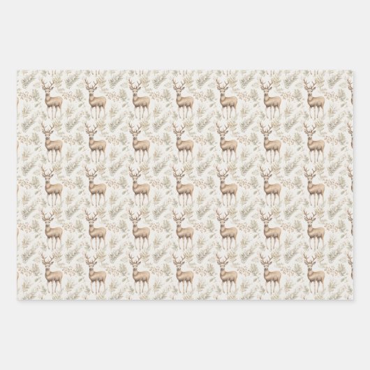 Bellen, bogen en rendieren inpakpapier vel (Voorkant 3)