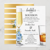 Bellen & Bourbon voor ik een koppel bruiloft blauw Kaart (Voorkant / Achterkant)