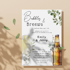 Bellen en biertjes Eucalyptus koppel bruiloftfeest Kaart