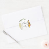 Bellen en biertjes Eucalyptus koppel bruiloftfeest Ronde Sticker (Envelop)