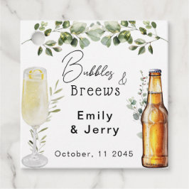 Bellen en biertjes Eucalyptus koppel feestje Bedankjes Labels