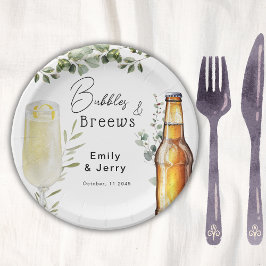 Bellen en Briesjes Eucalyptus Koppel Bruiloftsfees Papieren Bordje
