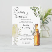 Bellen en briesjes Eucalyptus koppel douche feest Kaart (Staand voorkant)