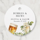 Bellen en Brouwsels Koppels Bruiloft Bedankjes Labels (Voorkant)
