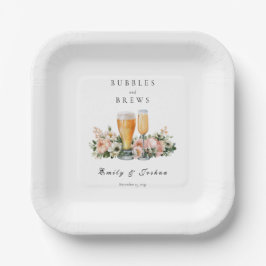 Bellen en Brouwsels Koppels Bruiloft Papieren Bordje