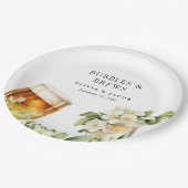 Bellen en Brouwsels Koppels Bruiloft Papieren Bordje (Gekanteld)