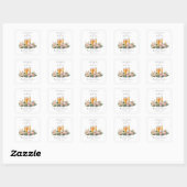 Bellen en Brouwsels Koppels Bruiloft Vierkante Sticker (Vel)