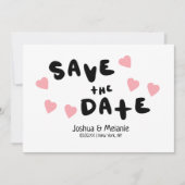 Bellen en Hartjes Save the Date Aankondigingen (Voorkant)