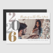 Bellen in de nieuwjaars Verloving-fotokaart (Voorkant / Achterkant)