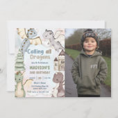 Bellen met alle draken Waterverf 2e verjaardag fot Kaart (Voorkant)