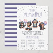 Bellen met alle feestbeesten! Gorilla verjaardagsf Kaart (Voorkant / Achterkant)