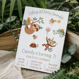 Bellen met alle feestbeesten! Leuk verjaardagsfees Kaart