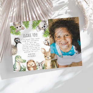 Bellen met alle feestdieren Aussie verjaardagsfe Bedankkaart