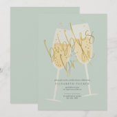 Bellen met de Bruid Champagne Bruidsfeest Kaart (Voorkant / Achterkant)