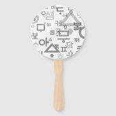 bellen met de Koreaanse taal Hand Fans Handwaaier (Achterkant)
