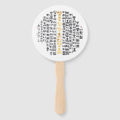 bellen met de Koreaanse taal Hand Fans Handwaaier (Voorkant)