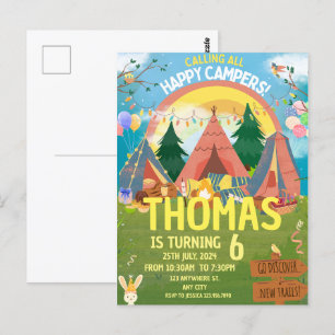 Bellen naar Happy Campers Camping Briefkaart