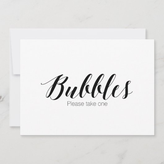 "Bellen, neem er alstublieft één" Calligraphy Huwe Kaart (Voorkant)