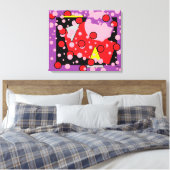 Bellen omhoog canvas afdruk (Insitu (Slaapkamer))