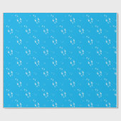bellen op aqua blue background cadeaupapier (Vlak)