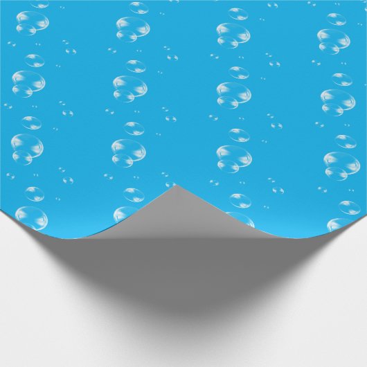bellen op aqua blue background cadeaupapier (Hoek)