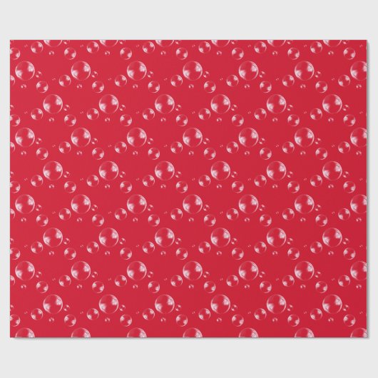 bellen op rode achtergrond cadeaupapier (Vlak)