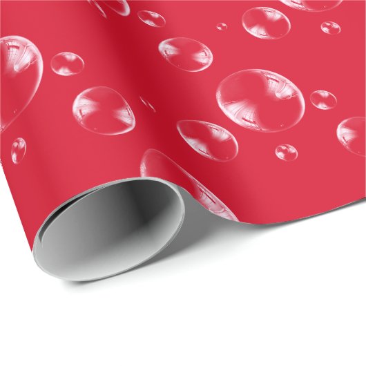 bellen op rode achtergrond cadeaupapier (Rol Hoek)