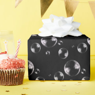 bellen op zwarte achtergrond cadeaupapier