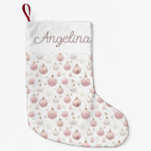 Bellen Roze Kerstmis Kerst Sok Kleine Kerstsok (Voorkant)