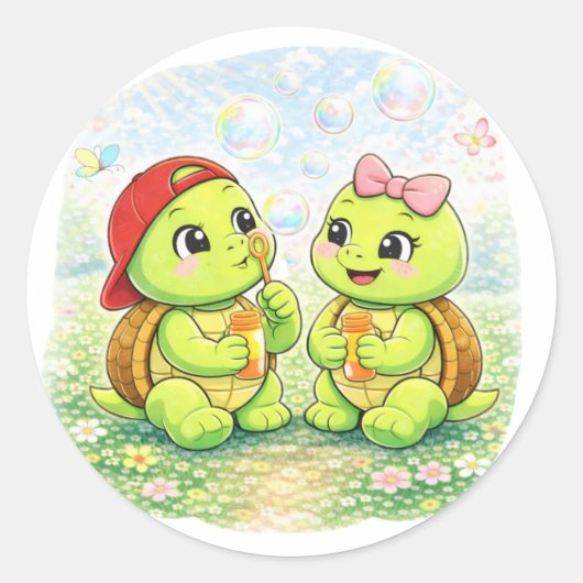 Bellen Spel Ronde Sticker (Voorkant)