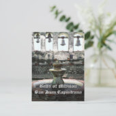 Bellen van de missie San Juan Capistrano Briefkaart (Staand voorkant)